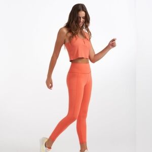 Vuori Studio Pocket Legging XS Grapefruit (Bright Orange-Coral) | MSRP $98 NWT!